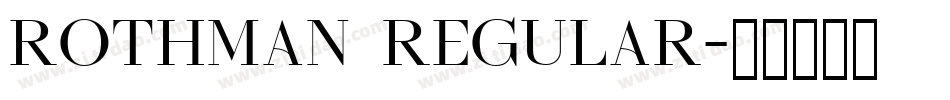 Rothman Regular字体转换